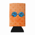 Sunglasses Orange Polkadot Wine Bottle Hugger Gift Sleeve for Standard 750 ml Bottles, Insulated Reusable Fits Mini Shot & Pint Bottles