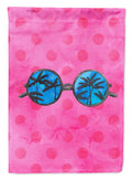 Sunglasses Pink Polkadot House Flag 28x40 Porch Sleeve Pole Decorative Outside Yard Banner Artwork Wall Hanging, Polyester