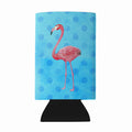 Flamingo Blue Polkadot Wine Bottle Hugger Gift Sleeve for Standard 750 ml Bottles, Insulated Reusable Fits Mini Shot & Pint Bottles