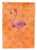 Flamingo Orange Polkadot House Flag 28x40 Porch Sleeve Pole Decorative Outside Yard Banner Artwork Wall Hanging, Polyester