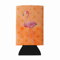 Flamingo Orange Polkadot Wine Bottle Hugger Gift Sleeve for Standard 750 ml Bottles, Insulated Reusable Fits Mini Shot & Pint Bottles