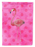 Flamingo Pink Polkadot House Flag 28x40 Porch Sleeve Pole Decorative Outside Yard Banner Artwork Wall Hanging, Polyester