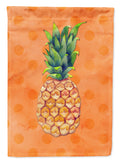 Pineapple Orange Polkadot House Flag 28x40 Porch Sleeve Pole Decorative Outside Yard Banner Artwork Wall Hanging, Polyester