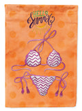 Bikini Swimsuit Orange Polkadot House Flag 28x40 Porch Sleeve Pole Decorative Outside Yard Banner Artwork Wall Hanging, Polyester