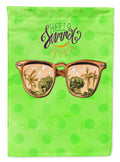 Beach Sunglasses Green Polkadot House Flag 28x40 Porch Sleeve Pole Decorative Outside Yard Banner Artwork Wall Hanging, Polyester