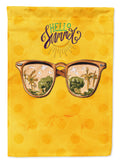 Beach Sunglasses Yellow Polkadot House Flag 28x40 Porch Sleeve Pole Decorative Outside Yard Banner Artwork Wall Hanging, Polyester