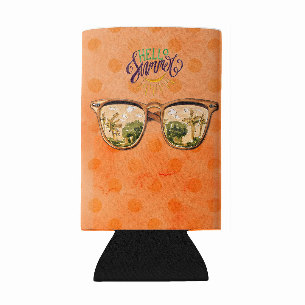 Beach Sunglasses Orange Polkadot Wine Bottle Hugger Gift Sleeve for Standard 750 ml Bottles, Insulated Reusable Fits Mini Shot & Pint Bottles