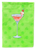 Summer Martini Green Polkadot House Flag 28x40 Porch Sleeve Pole Decorative Outside Yard Banner Artwork Wall Hanging, Polyester