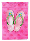 Pink Flip Flops Pink Polkadot House Flag 28x40 Porch Sleeve Pole Decorative Outside Yard Banner Artwork Wall Hanging, Polyester