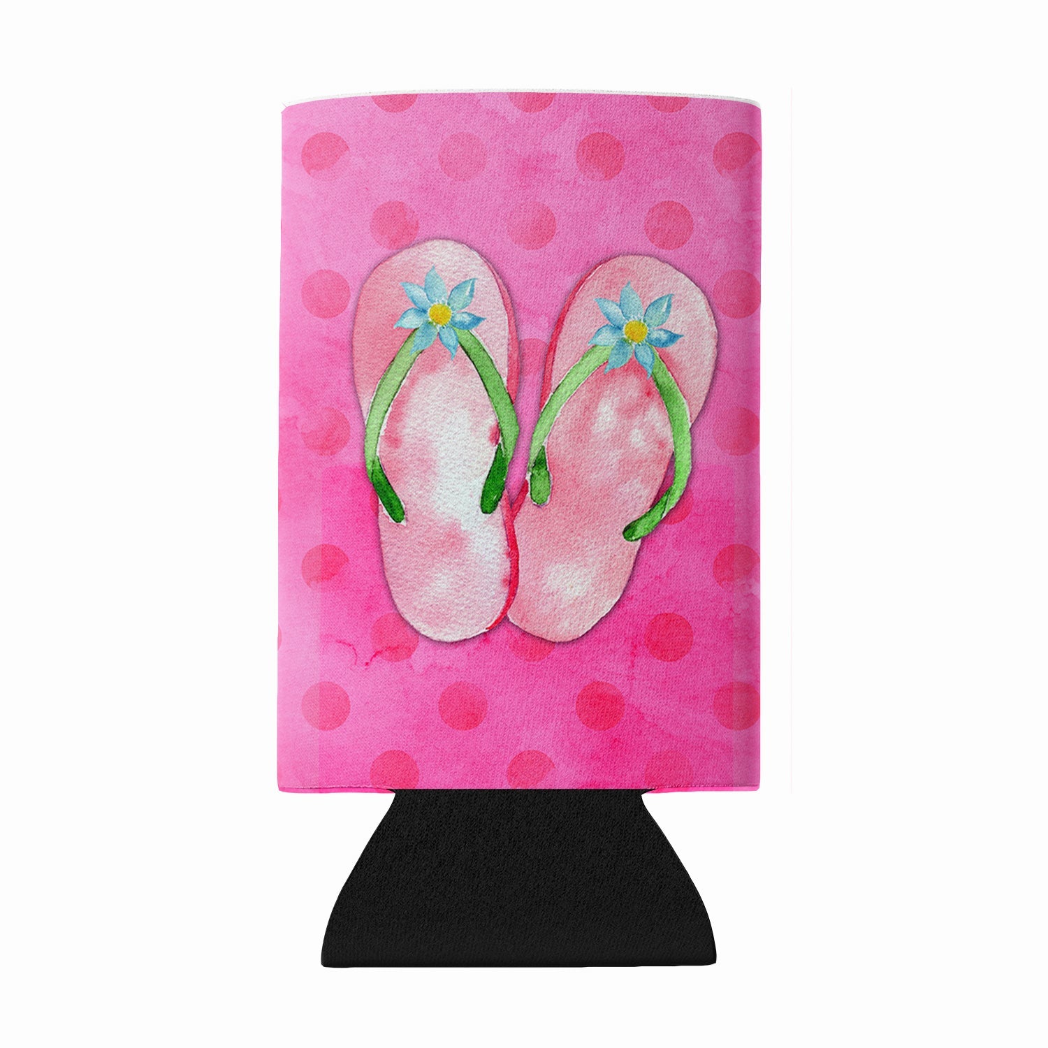 Pink Flip Flops Pink Polkadot Wine Bottle Hugger Gift Sleeve for Standard 750 ml Bottles, Insulated Reusable Fits Mini Shot & Pint Bottles