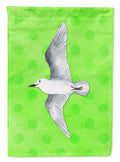Sea Gull Green Polkadot House Flag 28x40 Porch Sleeve Pole Decorative Outside Yard Banner Artwork Wall Hanging, Polyester