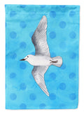 Sea Gull Blue Polkadot House Flag 28x40 Porch Sleeve Pole Decorative Outside Yard Banner Artwork Wall Hanging, Polyester