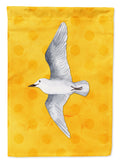 Sea Gull Yellow Polkadot House Flag 28x40 Porch Sleeve Pole Decorative Outside Yard Banner Artwork Wall Hanging, Polyester