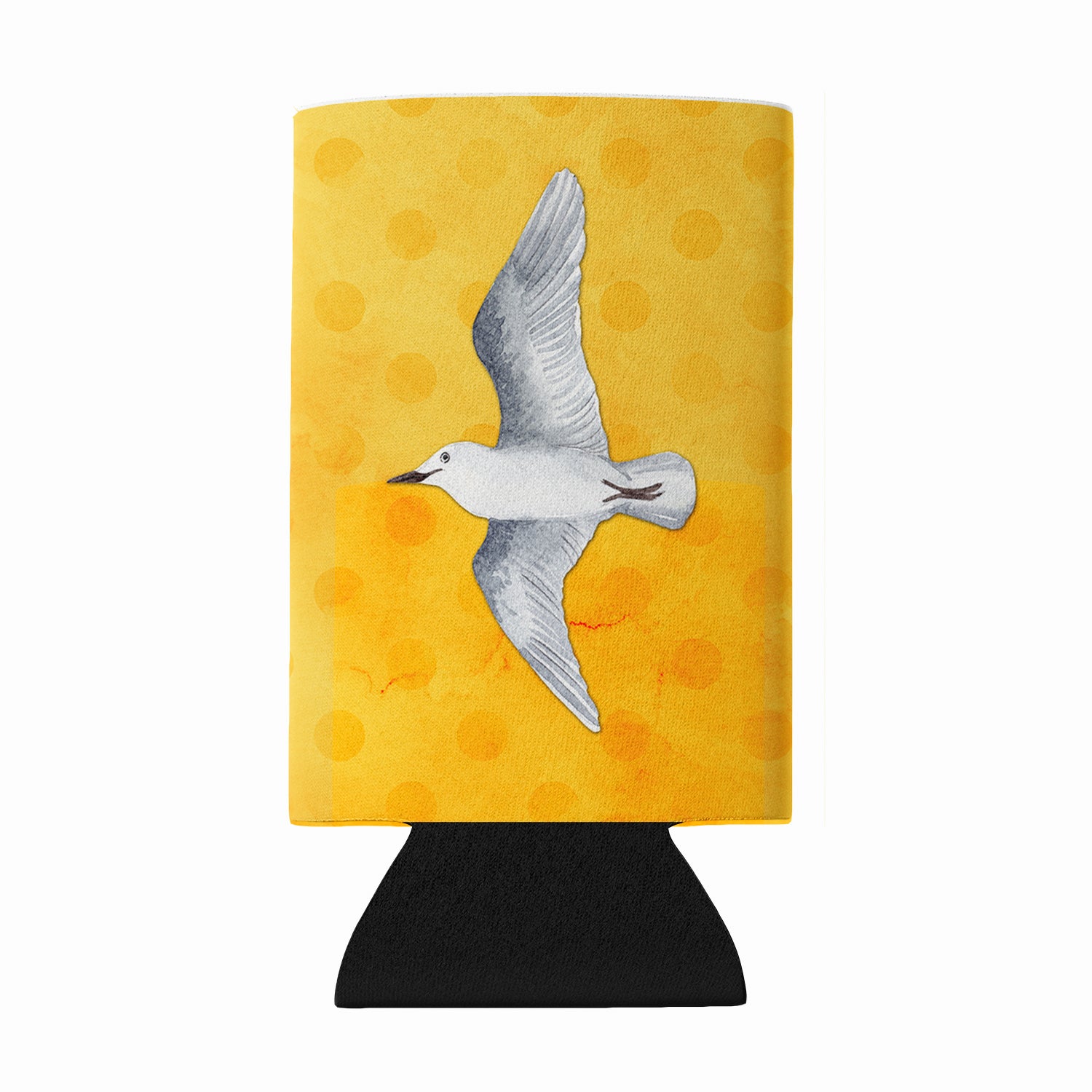 Sea Gull Yellow Polkadot Wine Bottle Hugger Gift Sleeve for Standard 750 ml Bottles, Insulated Reusable Fits Mini Shot & Pint Bottles
