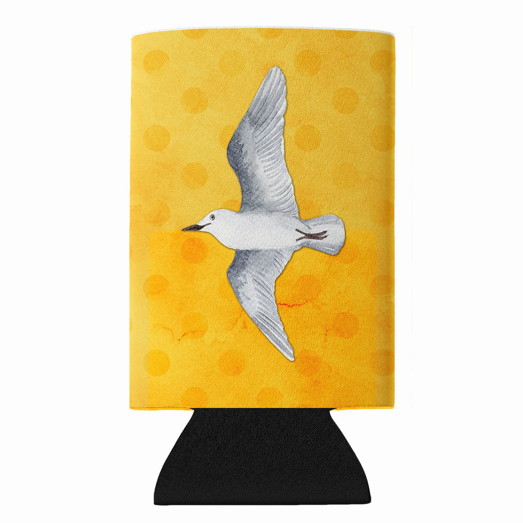 Sea Gull Yellow Polkadot Slim Can Hugger  Insulated Foam Sleeve for 12 oz Slim Cans, Beer Bottles & Water Bottles, Made in USA