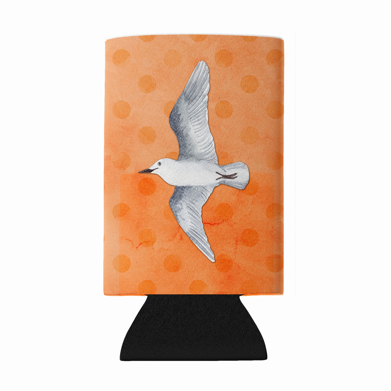 Sea Gull Orange Polkadot Wine Bottle Hugger Gift Sleeve for Standard 750 ml Bottles, Insulated Reusable Fits Mini Shot & Pint Bottles
