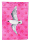 Sea Gull Pink Polkadot House Flag 28x40 Porch Sleeve Pole Decorative Outside Yard Banner Artwork Wall Hanging, Polyester