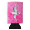 Sea Gull Pink Polkadot Slim Can Hugger  Insulated Foam Sleeve for 12 oz Slim Cans, Beer Bottles & Water Bottles, Made in USA