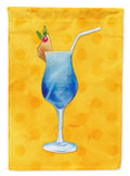 Summer Cocktail Yellow Polkadot House Flag 28x40 Porch Sleeve Pole Decorative Outside Yard Banner Artwork Wall Hanging, Polyester