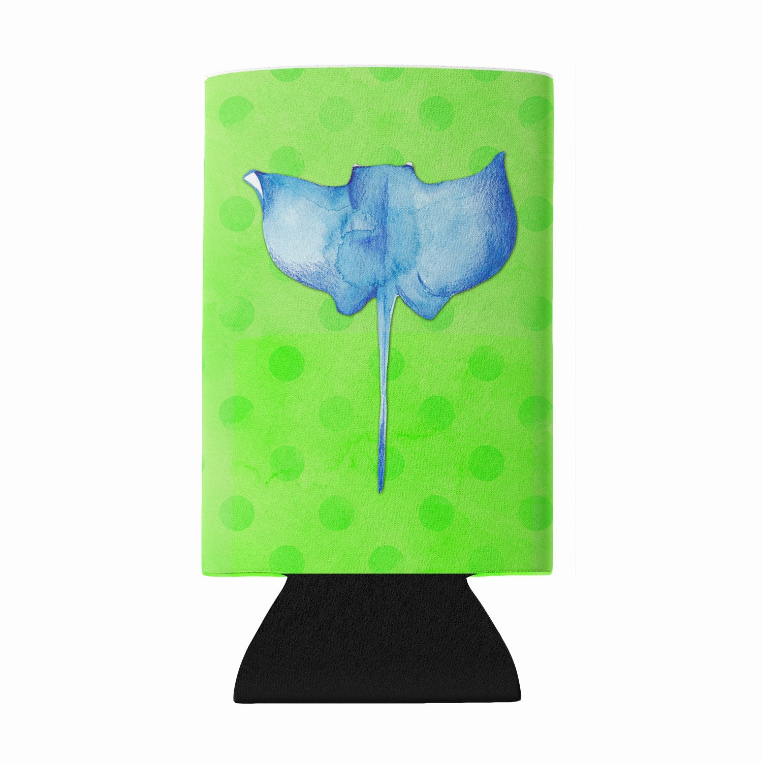 Sting Ray Green Polkadot Wine Bottle Hugger Gift Sleeve for Standard 750 ml Bottles, Insulated Reusable Fits Mini Shot & Pint Bottles
