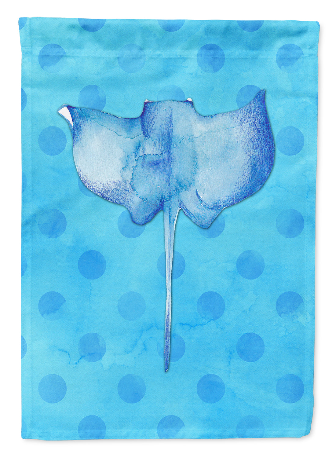 Sting Ray Blue Polkadot House Flag 28x40 Porch Sleeve Pole Decorative Outside Yard Banner Artwork Wall Hanging, Polyester