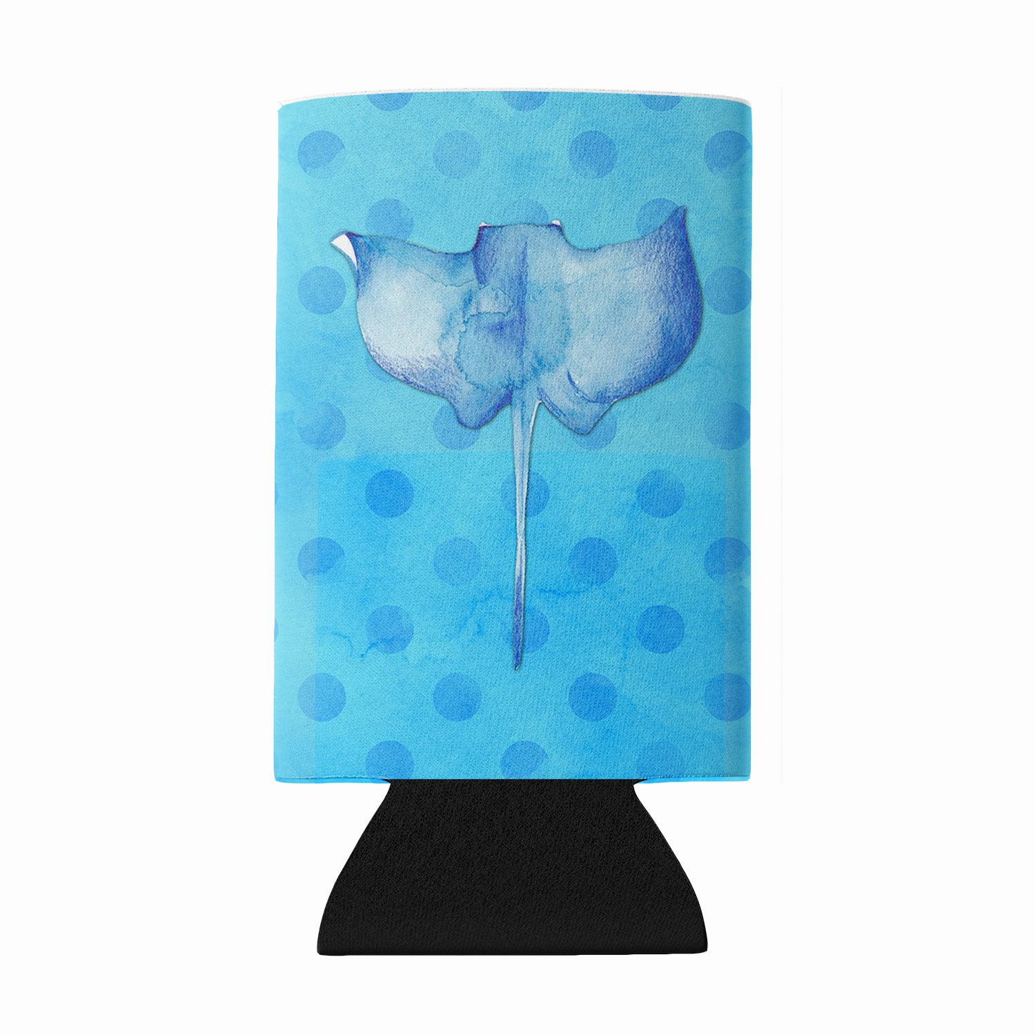 Sting Ray Blue Polkadot Wine Bottle Hugger Gift Sleeve for Standard 750 ml Bottles, Insulated Reusable Fits Mini Shot & Pint Bottles