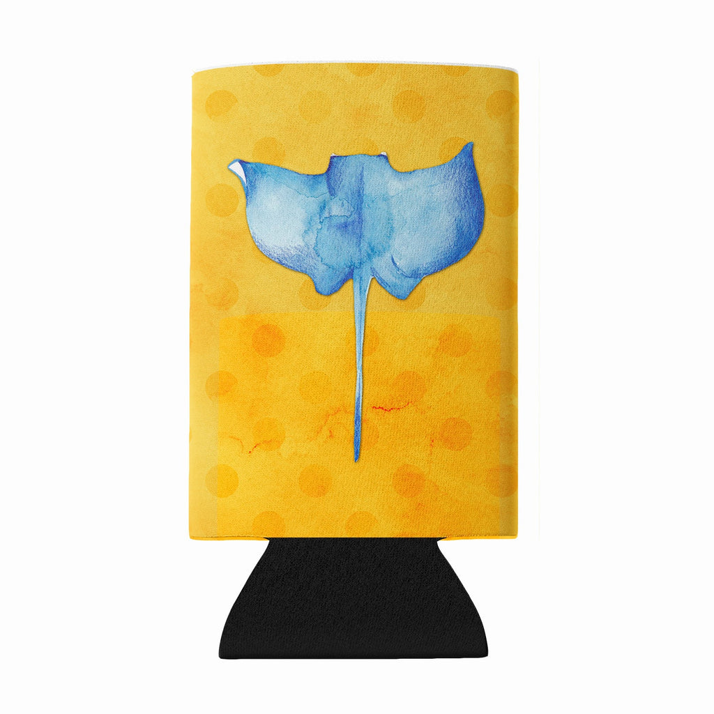 Sting Ray Yellow Polkadot Wine Bottle Hugger Gift Sleeve for Standard 750 ml Bottles, Insulated Reusable Fits Mini Shot & Pint Bottles