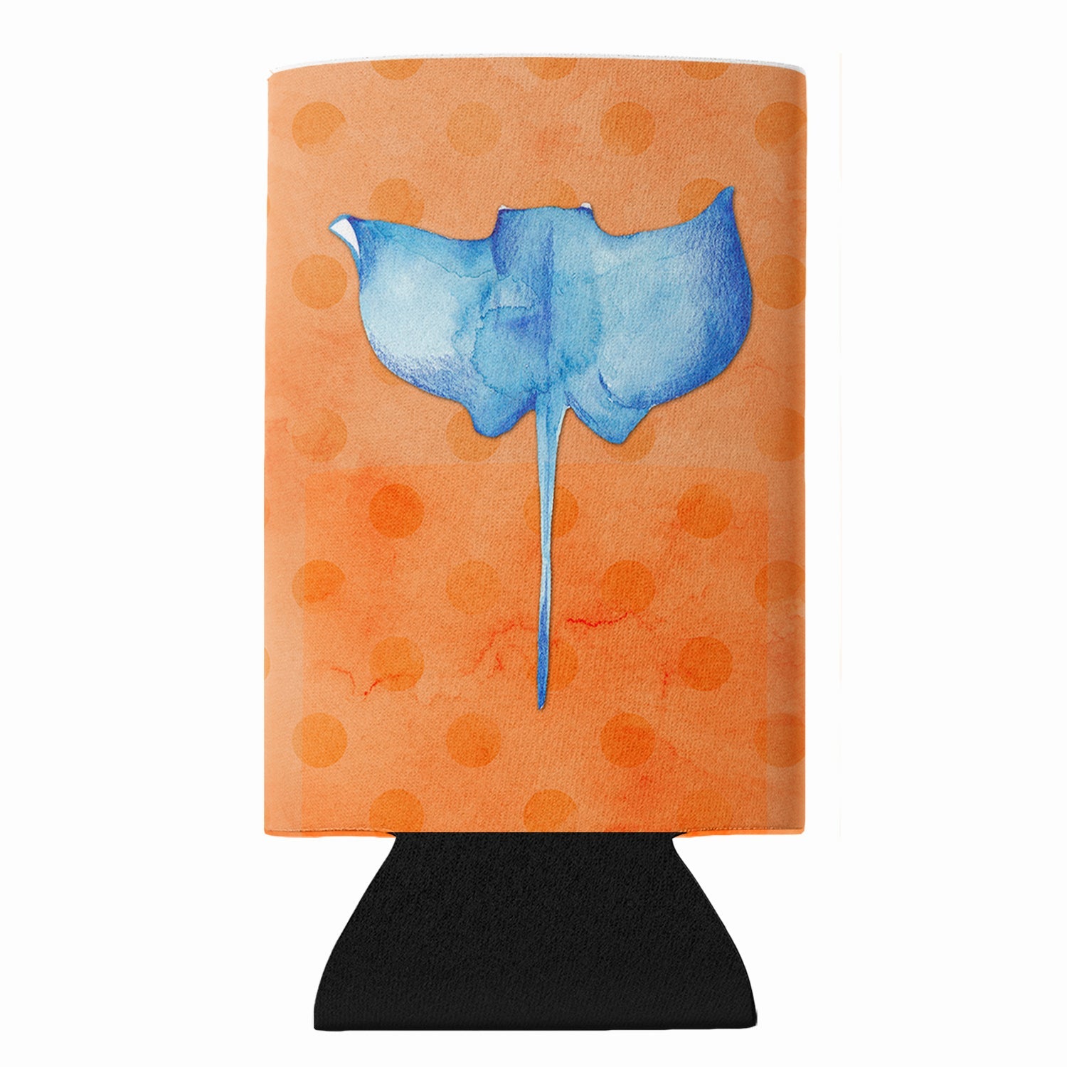 Sting Ray Orange Polkadot Slim Can Hugger  Insulated Foam Sleeve for 12 oz Slim Cans, Beer Bottles & Water Bottles, Made in USA
