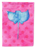 Sting Ray Pink Polkadot House Flag 28x40 Porch Sleeve Pole Decorative Outside Yard Banner Artwork Wall Hanging, Polyester