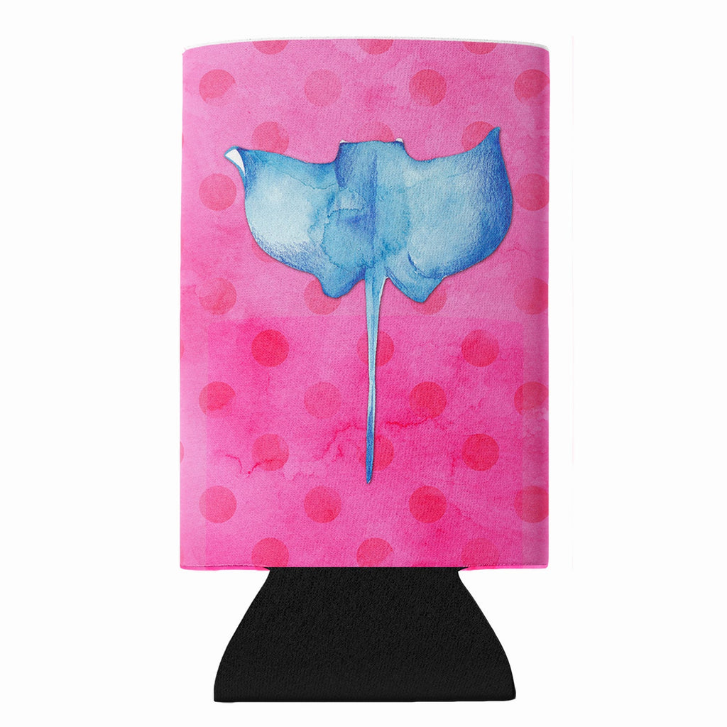 Sting Ray Pink Polkadot Slim Can Hugger  Insulated Foam Sleeve for 12 oz Slim Cans, Beer Bottles & Water Bottles, Made in USA