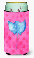 Sting Ray Pink Polkadot Tall Boy Hugger Can Cooler Sleeve Machine Washable Drink Collapsible Insulator Beverage Insulated Holder