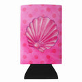 Pink Sea Shell Pink Polkadot Slim Can Hugger  Insulated Foam Sleeve for 12 oz Slim Cans, Beer Bottles & Water Bottles, Made in USA