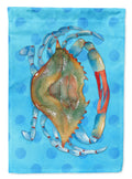 Blue Crab Blue Polkadot House Flag 28x40 Porch Sleeve Pole Decorative Outside Yard Banner Artwork Wall Hanging, Polyester