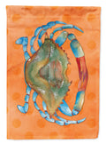 Blue Crab Orange Polkadot House Flag 28x40 Porch Sleeve Pole Decorative Outside Yard Banner Artwork Wall Hanging, Polyester