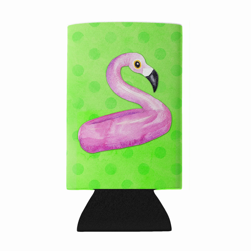 Flamingo Floaty Green Polkadot Wine Bottle Hugger Gift Sleeve for Standard 750 ml Bottles, Insulated Reusable Fits Mini Shot & Pint Bottles