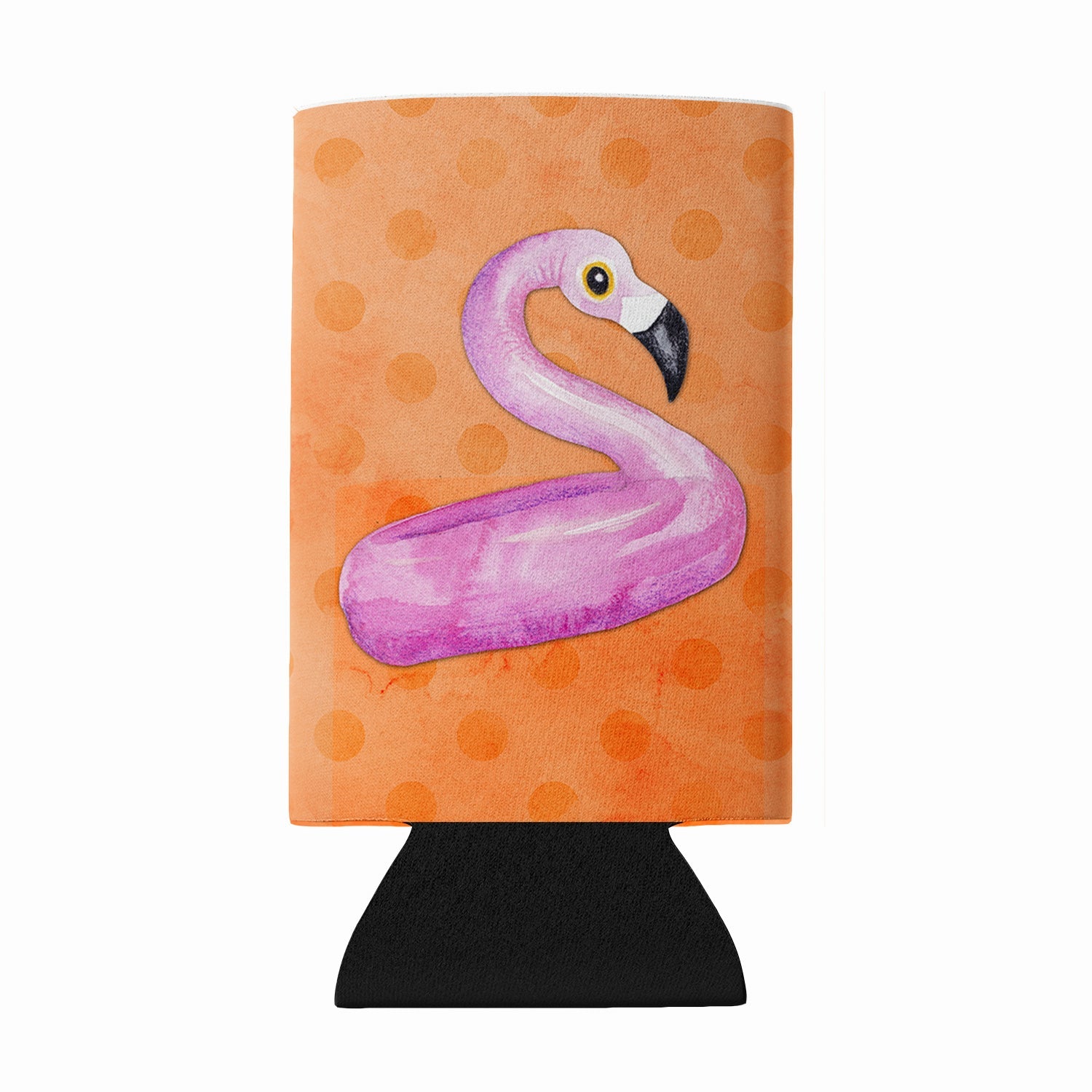 Flamingo Floaty Orange Polkadot Wine Bottle Hugger Gift Sleeve for Standard 750 ml Bottles, Insulated Reusable Fits Mini Shot & Pint Bottles