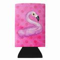 Flamingo Floaty Pink Polkadot Slim Can Hugger  Insulated Foam Sleeve for 12 oz Slim Cans, Beer Bottles & Water Bottles, Made in USA