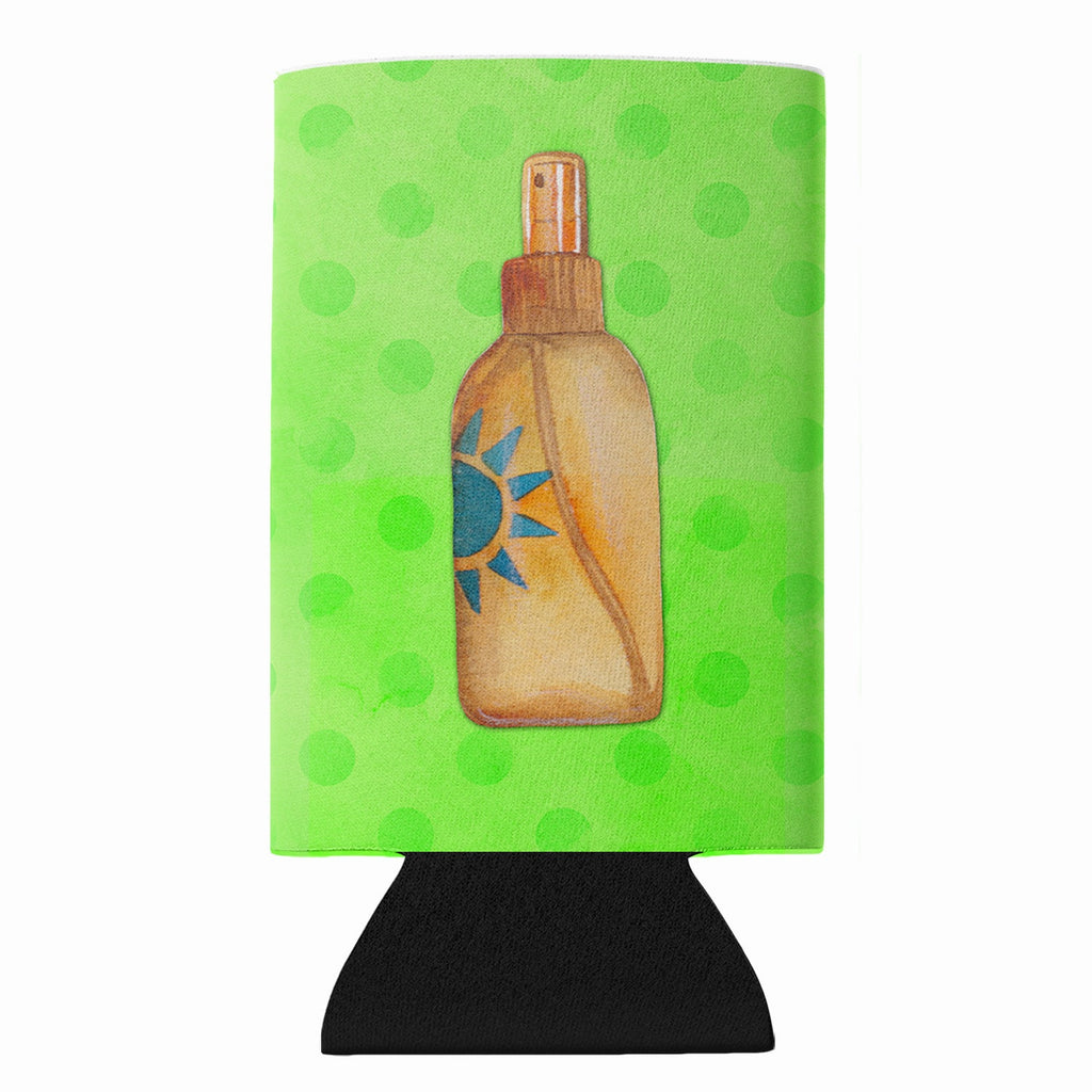 Message in a Bottle Green Polkadot Slim Can Hugger  Insulated Foam Sleeve for 12 oz Slim Cans, Beer Bottles & Water Bottles, Made in USA