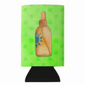 Message in a Bottle Green Polkadot Slim Can Hugger  Insulated Foam Sleeve for 12 oz Slim Cans, Beer Bottles & Water Bottles, Made in USA