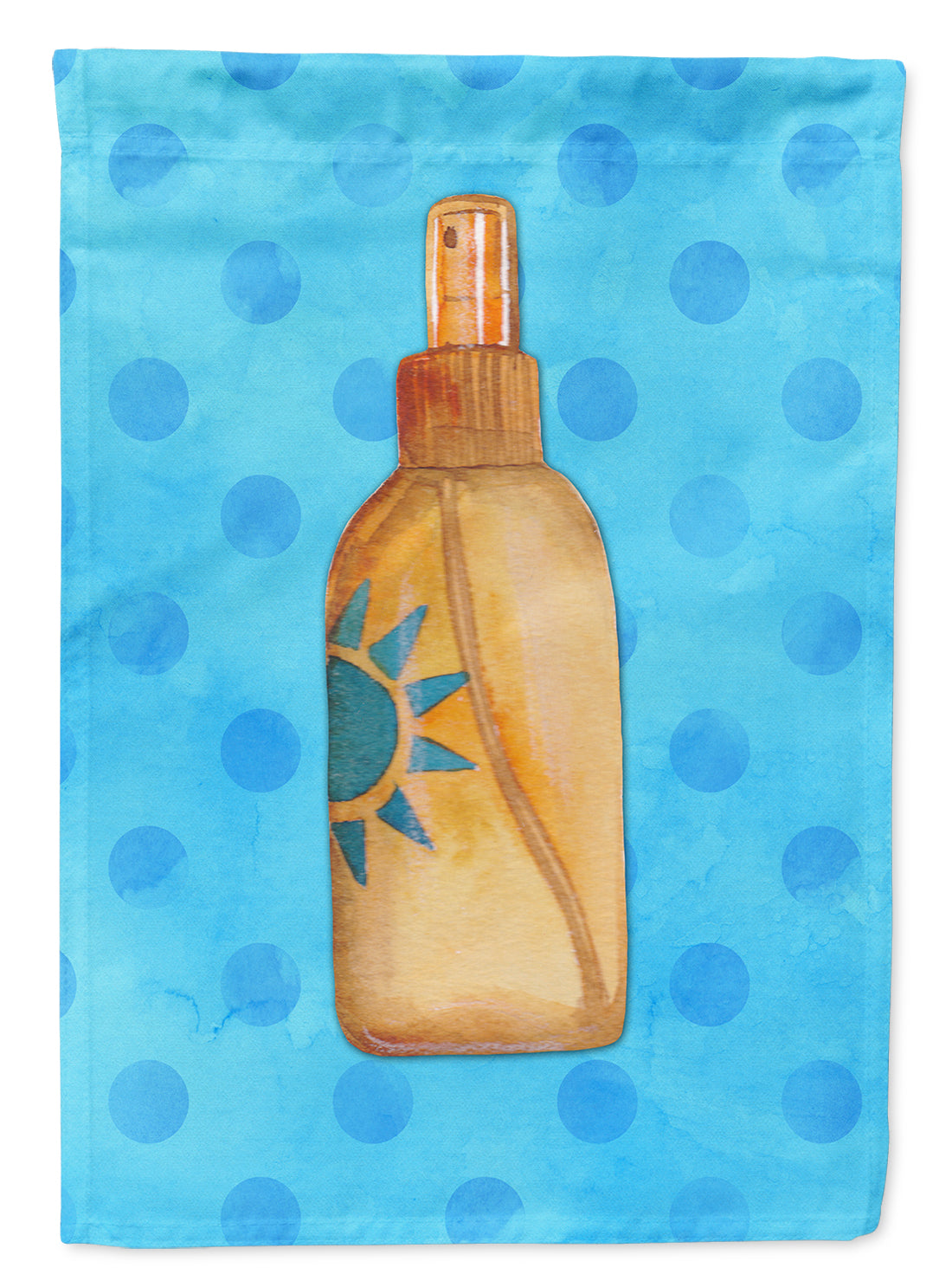 Message in a Bottle Blue Polkadot House Flag 28x40 Porch Sleeve Pole Decorative Outside Yard Banner Artwork Wall Hanging, Polyester