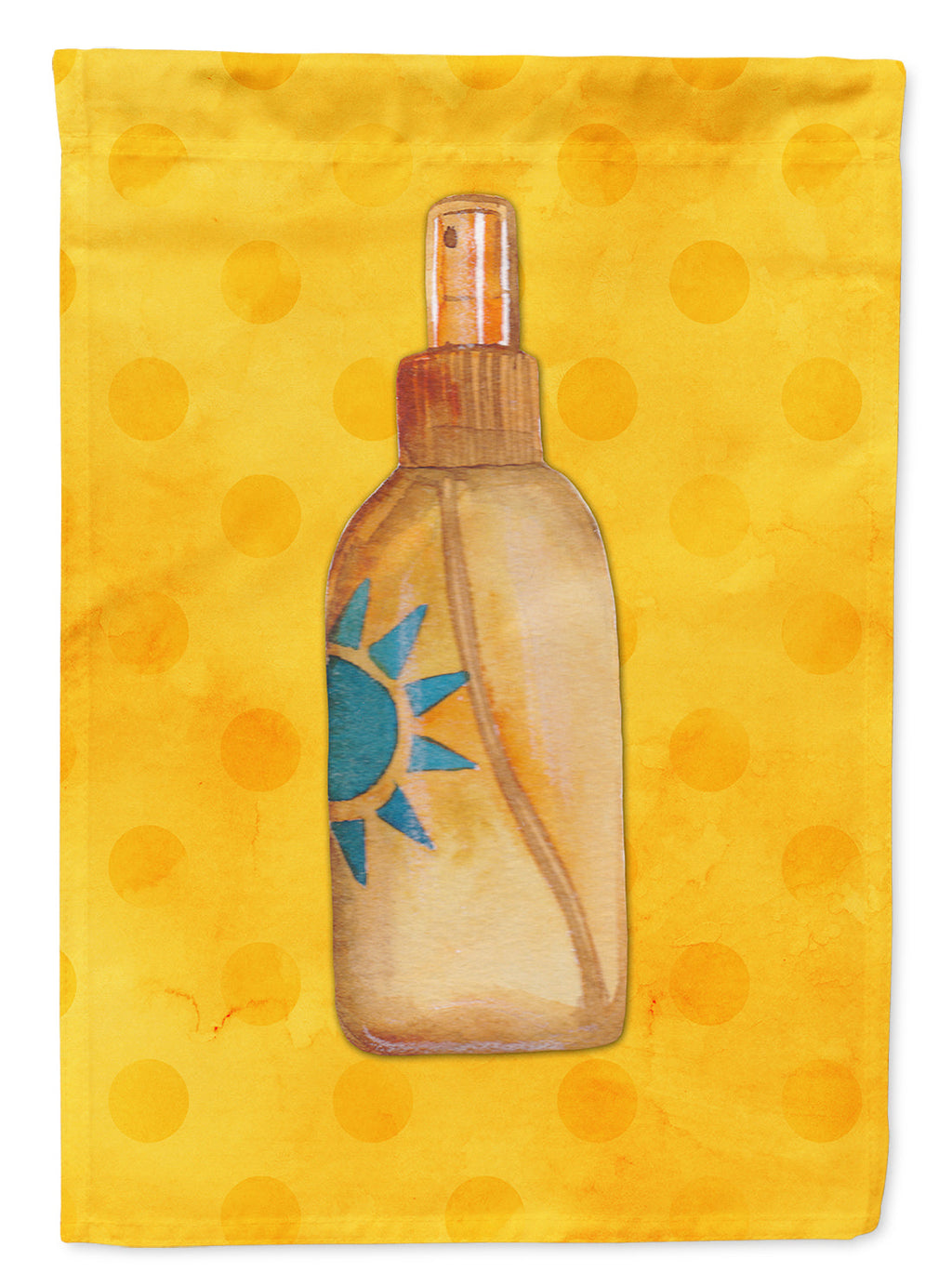 Message in a Bottle Yellow Polkadot House Flag 28x40 Porch Sleeve Pole Decorative Outside Yard Banner Artwork Wall Hanging, Polyester