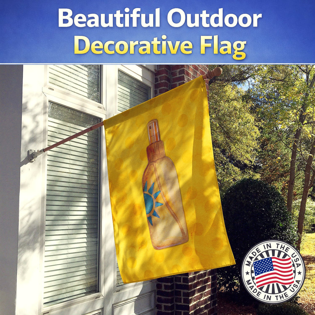 Message in a Bottle Yellow Polkadot House Flag 28x40 Porch Sleeve Pole Decorative Outside Yard Banner Artwork Wall Hanging, Polyester