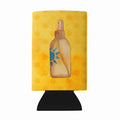 Message in a Bottle Yellow Polkadot Wine Bottle Hugger Gift Sleeve for Standard 750 ml Bottles, Insulated Reusable Fits Mini Shot & Pint Bottles