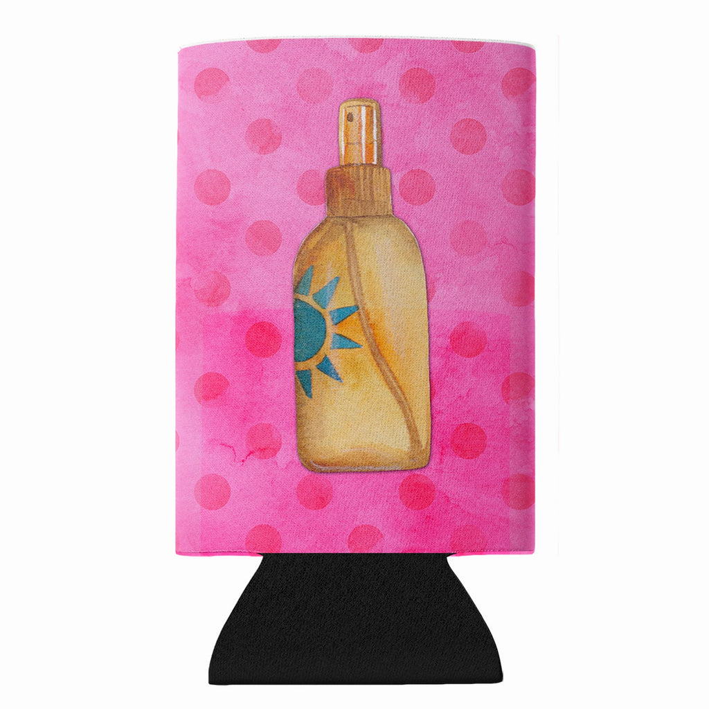 Message in a Bottle Pink Polkadot Slim Can Hugger  Insulated Foam Sleeve for 12 oz Slim Cans, Beer Bottles & Water Bottles, Made in USA