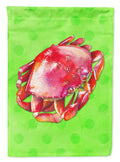 Crab Green Polkadot House Flag 28x40 Porch Sleeve Pole Decorative Outside Yard Banner Artwork Wall Hanging, Polyester