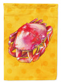 Crab Yellow Polkadot House Flag 28x40 Porch Sleeve Pole Decorative Outside Yard Banner Artwork Wall Hanging, Polyester