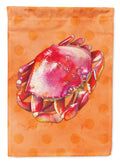 Crab Orange Polkadot House Flag 28x40 Porch Sleeve Pole Decorative Outside Yard Banner Artwork Wall Hanging, Polyester