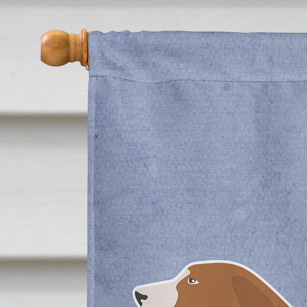 American Foxhound Welcome House Flag 28x40 Porch Sleeve Pole Decorative Outside Yard Banner Artwork Wall Hanging, Polyester