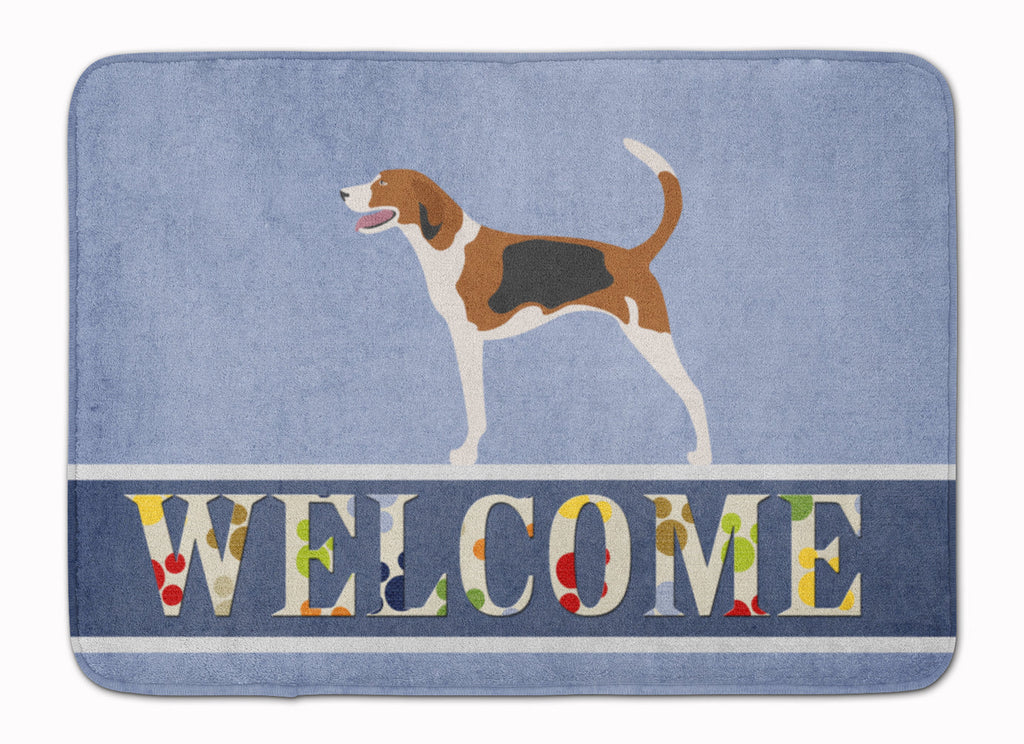 American Foxhound Welcome Memory Foam Kitchen Mat Machine Washable Anti-Fatigue Cushion Comfort Bath or Kitchen Rug