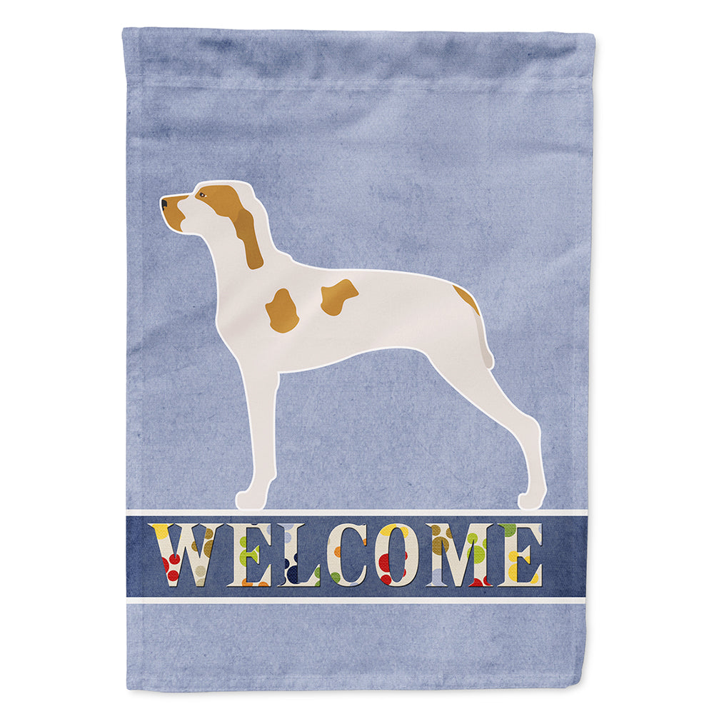 Ariege Pointer Welcome House Flag 28x40 Porch Sleeve Pole Decorative Outside Yard Banner Artwork Wall Hanging, Polyester